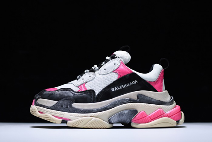 Ba*len*cia*ga 17fw triple s black pink women sneaker 483523-w06e3-8080