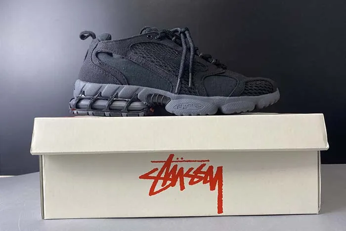 Stussy x Nike Air Zoom Spiridon Caged CQ5486-200 BLACK