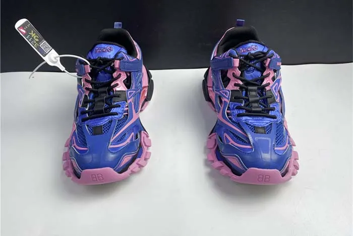 Ba*len*cia*ga led track trainers dark blue pink