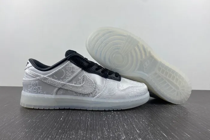 CLOT  fragment Nike Dunk Low Colorway White/Black FN0315-110